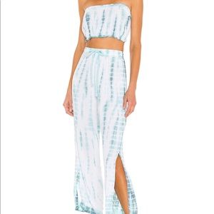 Heatwave Pant Set in Leo Aqua & Stone - Cover Up Swim Top and Bottom - Revolve